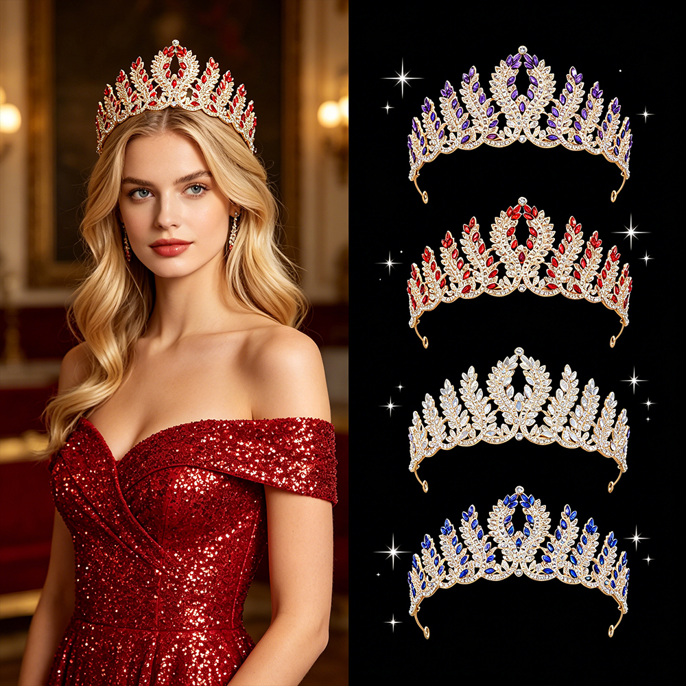 Elegant Decor & Lighting Llc - Fashion Baroque Bridal Tiara Sparkling Rhinestone