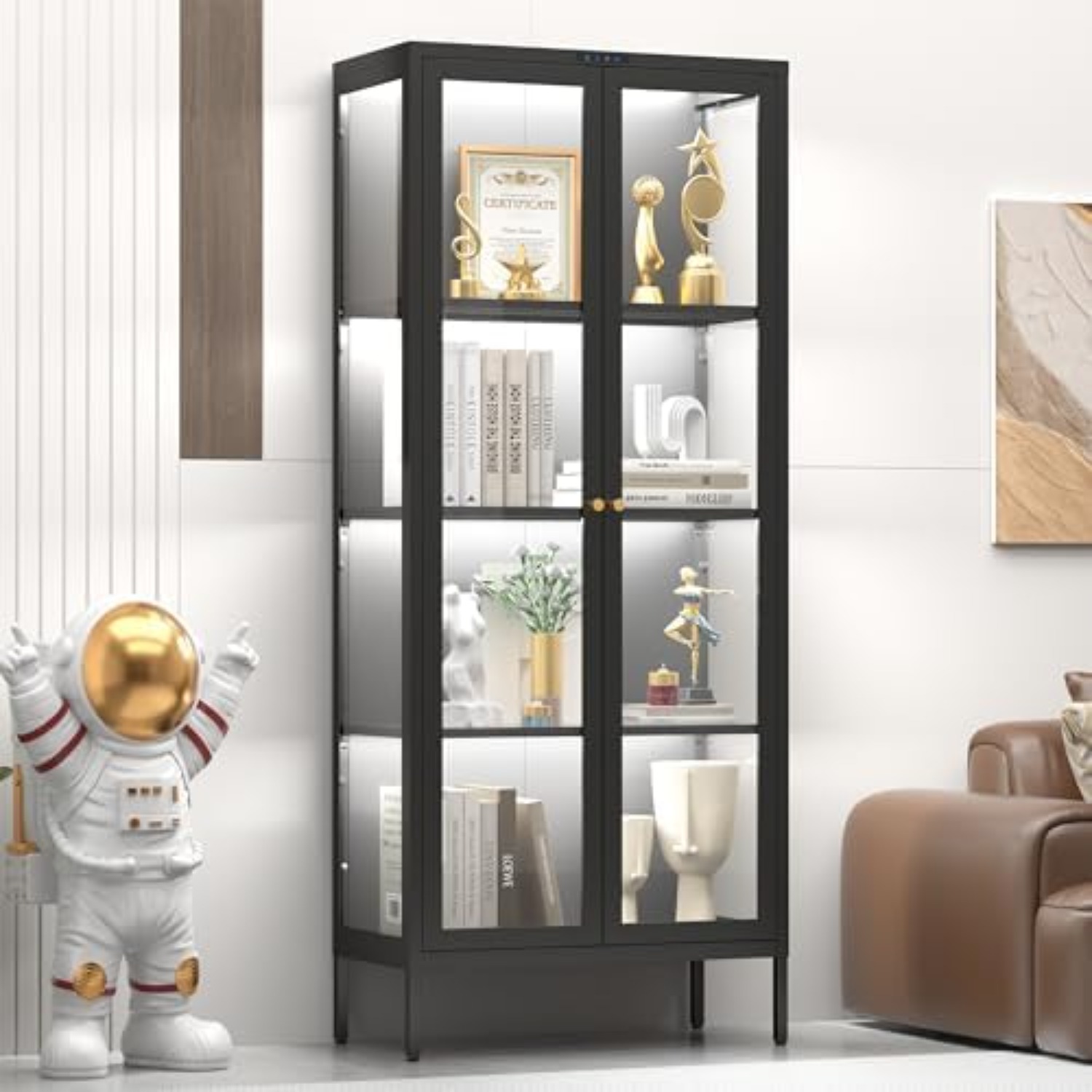 Lighting & Home Decor Studio - Display Cabinet with Glass Doors, Glass