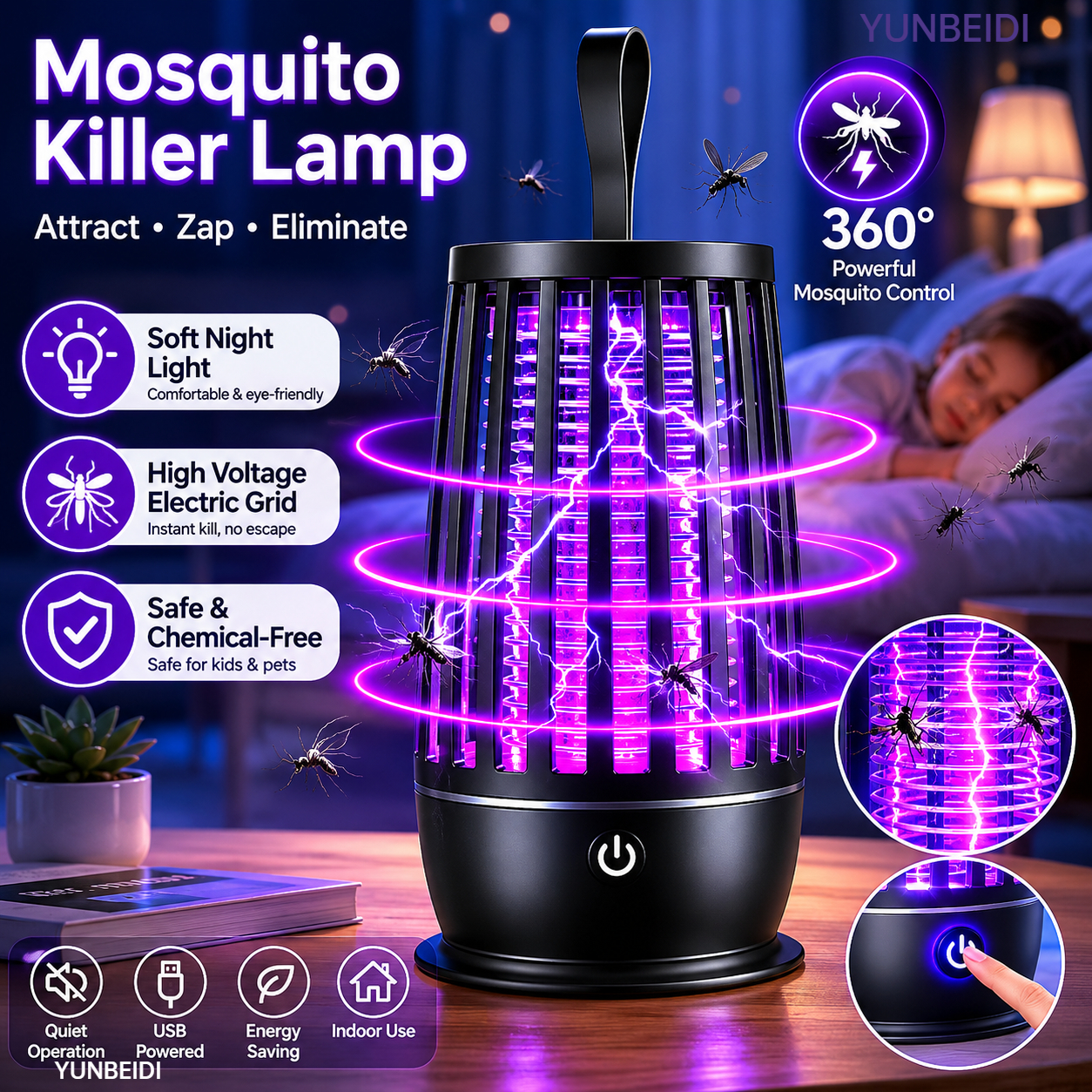 Lighting Jockey - 2 In 1 USB Mosquito Killer