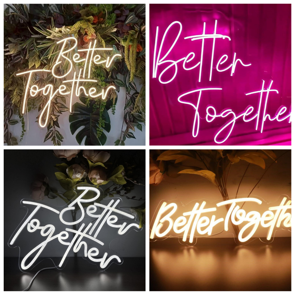 Lighting Decor For Wedding - Better Together Neon Sign USB Dimmable