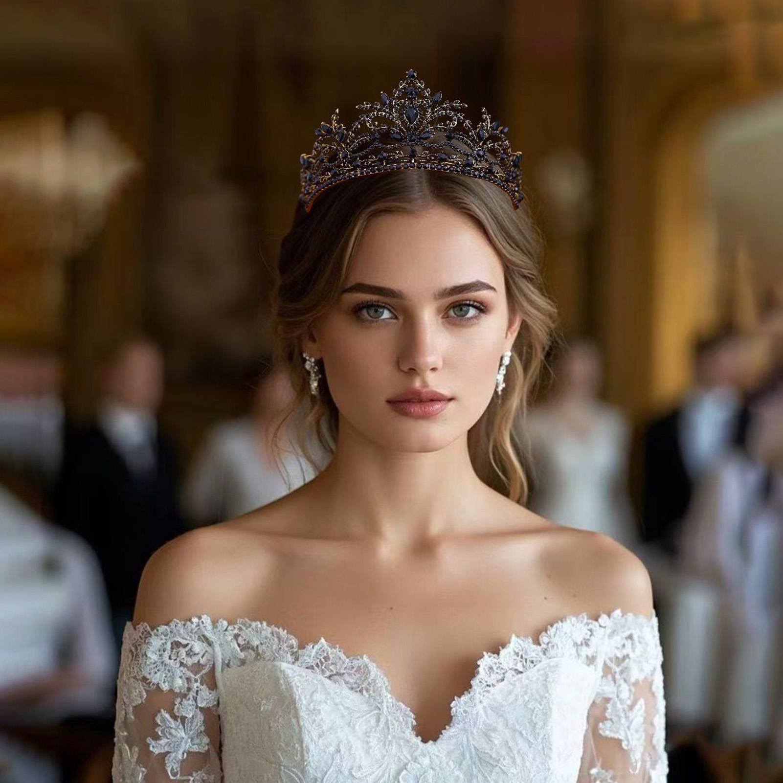 Elegant Decor & Lighting Llc - Bridal Crown Sparkling Tiara for Wedding