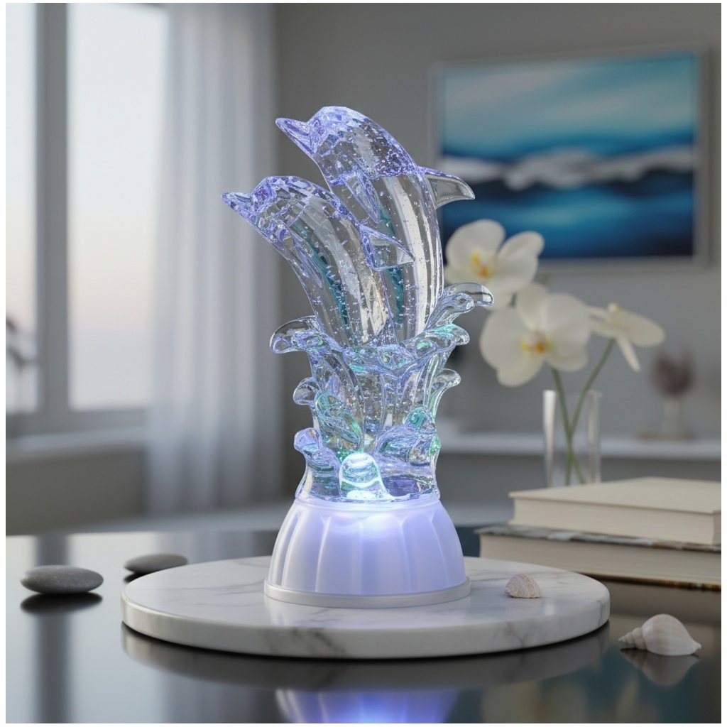 Bedroom Lighting Decor Ideas - Sparkling Dolphin Pair LED Decor –