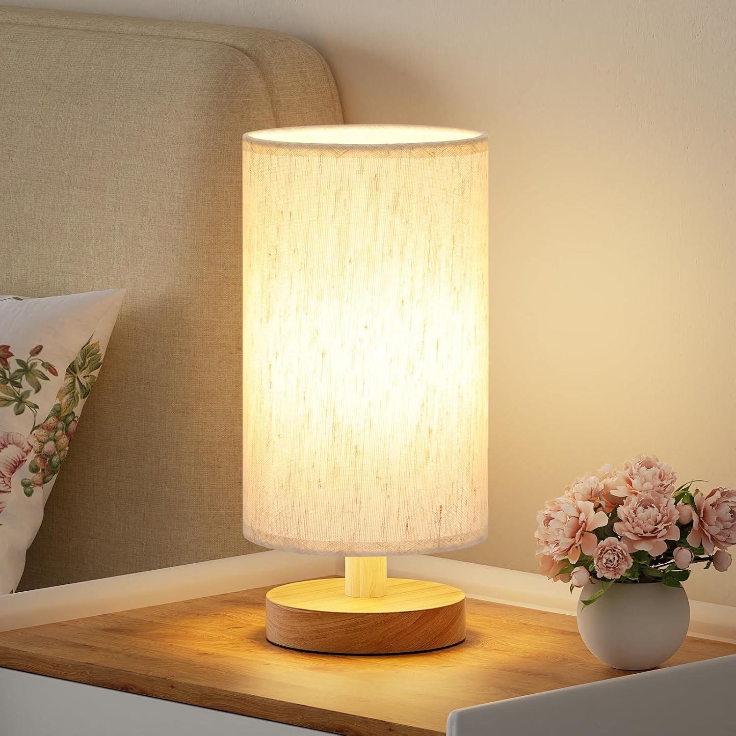 Touch Dimmer Lamp - Small Table Lamp for Bedroom -