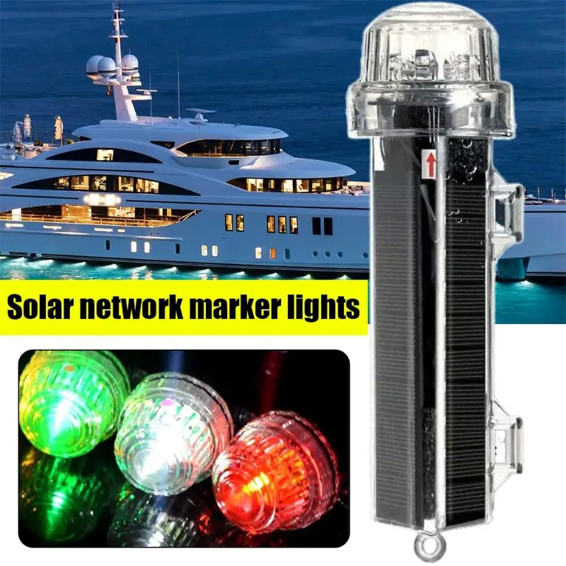 Touch Dimmer Lamp - Marine Warning Light Solar Powered Night