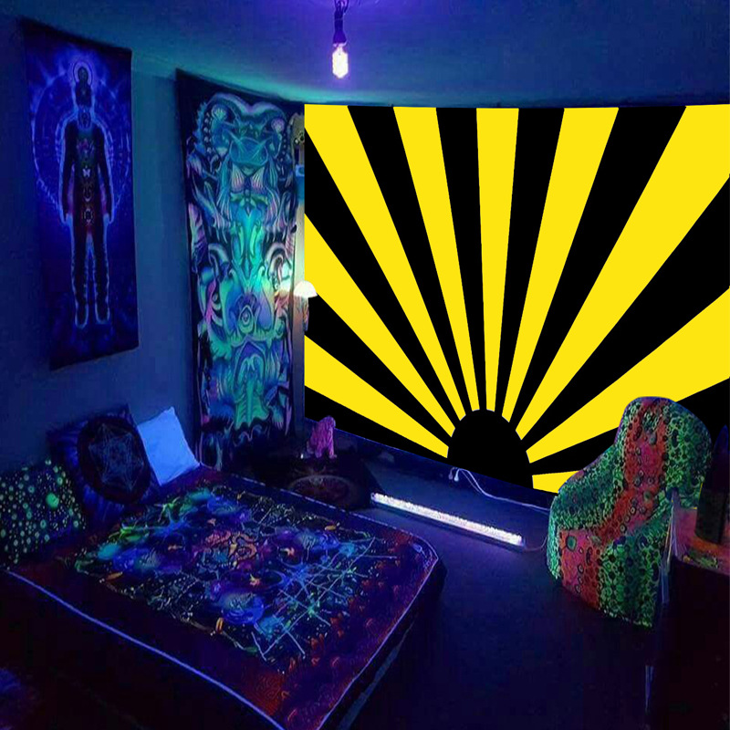 Black Light Tapestry Wall Hang - Lighting World Decor 리뷰 및 가격