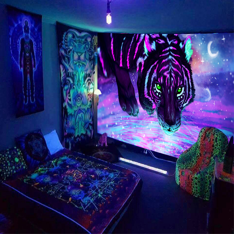 Black Light Tapestry Wall Hang - Lighting World Decor 리뷰 및 가격
