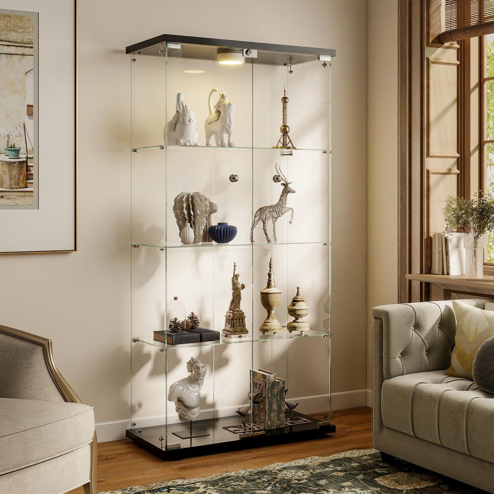 Display Cabinet with LED Light - Lighting & Home Decor Studio 리뷰 및 가격