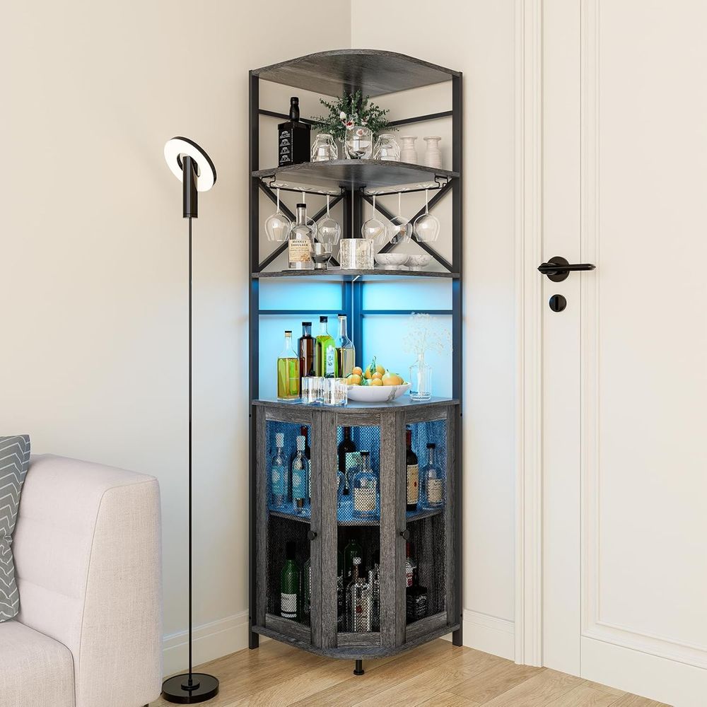 6-Tier Wine Bar Cabinet with L - Lighting & Home Decor Studio 리뷰 및 가격