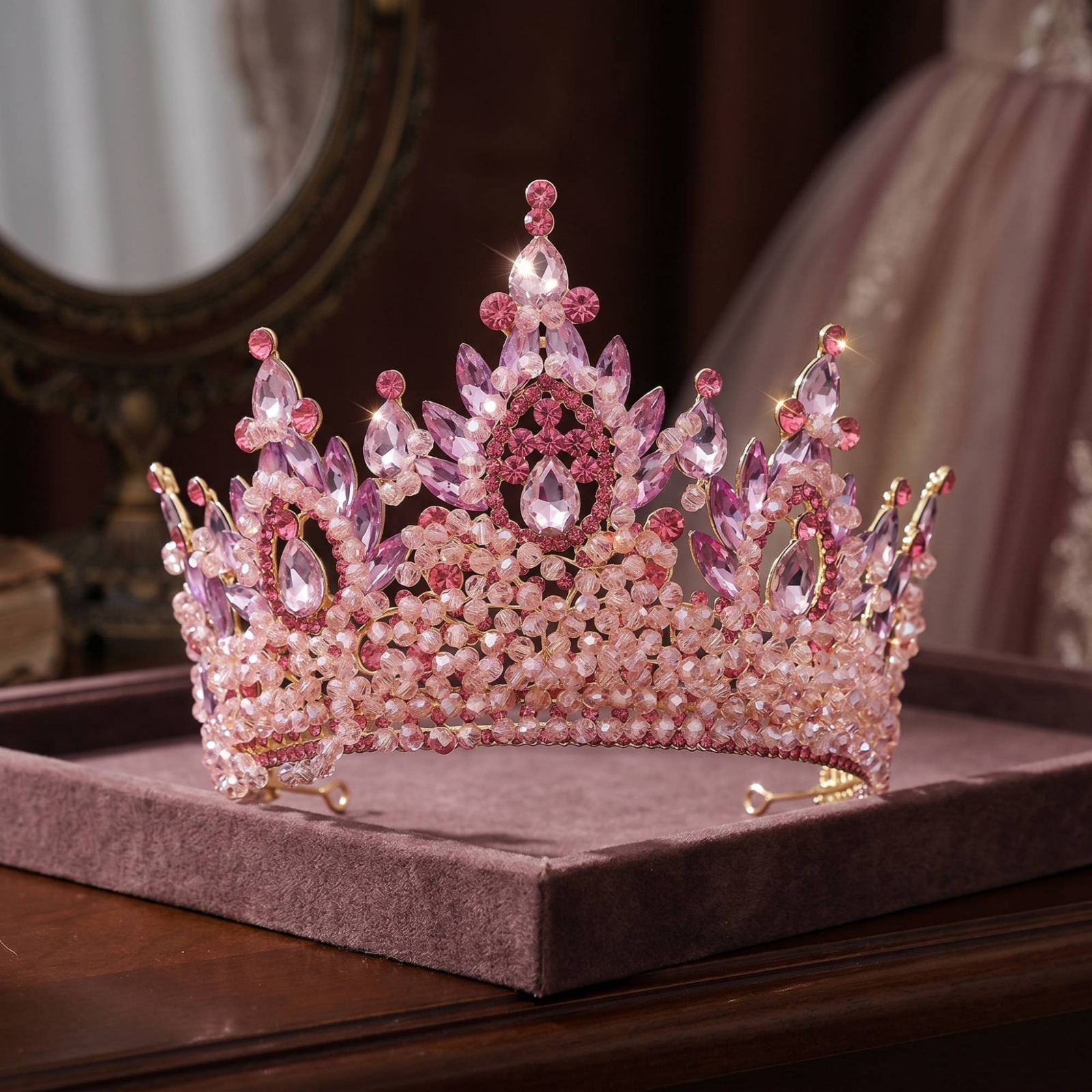 Rhinestone Crown with Comb Spa - Elegant Decor & Lighting Llc 리뷰 및 가격