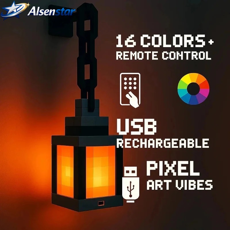 Pendant Lamp Pixel Style Wall  - Lighting World Decor 리뷰 및 가격