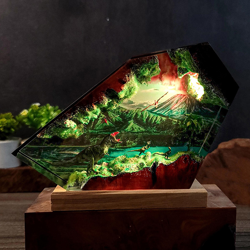 Table Resin Lamp Dinosaur Figu - Decor Lighting Table Lamps 리뷰 및 가격