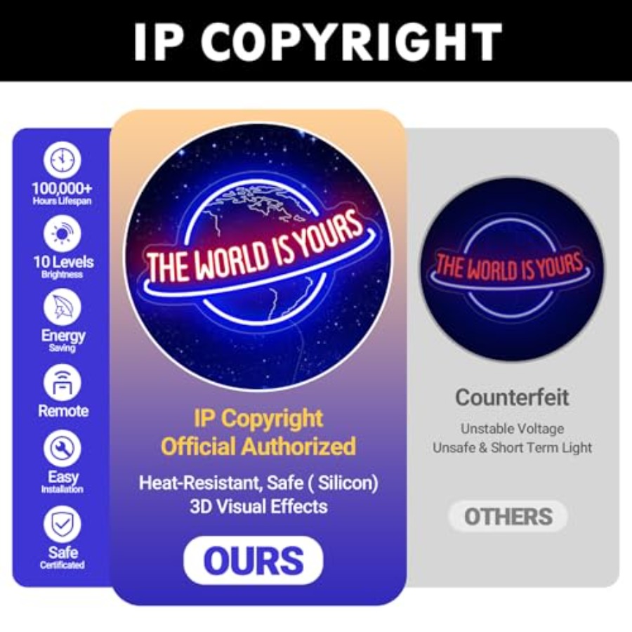 The World Is Yours Neon Sign,  - Lighting World Decor 리뷰 및 가격