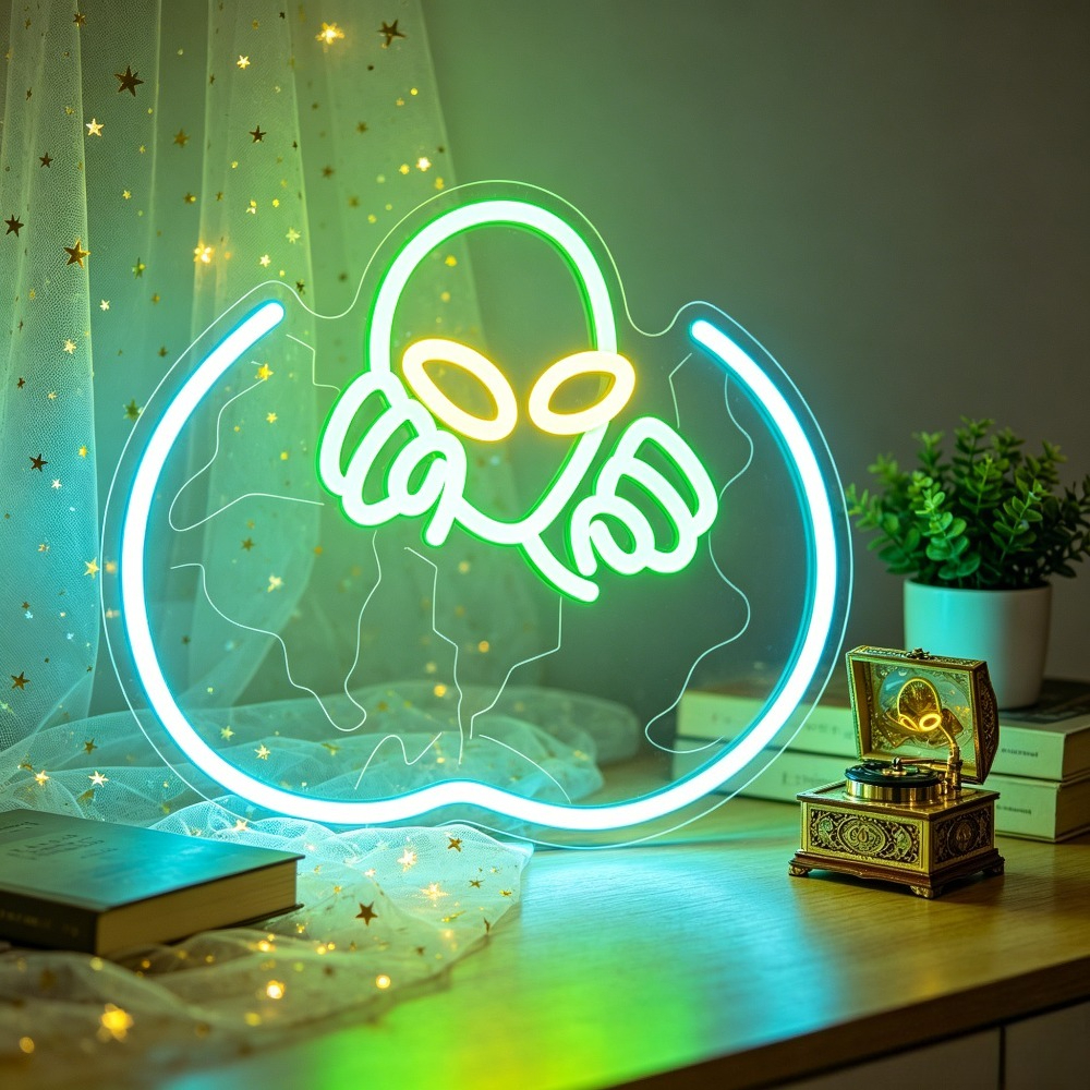 Alien UFO Neon Sign LED Wall A - Bedroom Lighting Decor Ideas 리뷰 및 가격