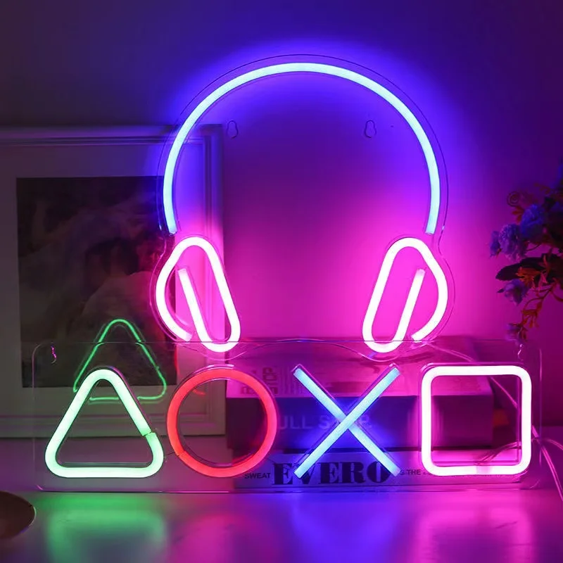 Game Neon Night Light Signs fo - Bedroom Lighting Decor Ideas 리뷰 및 가격