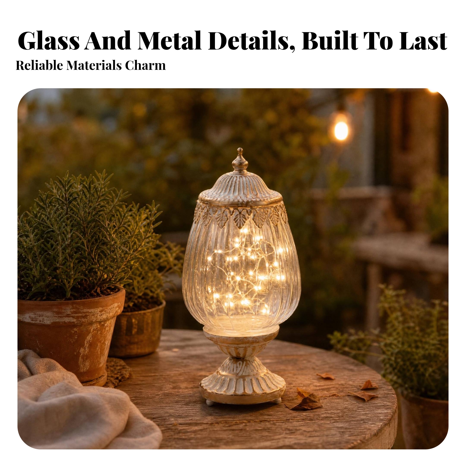 Vintage Ribbed Glass Lantern O - Decor Lighting Table Lamps 리뷰 및 가격