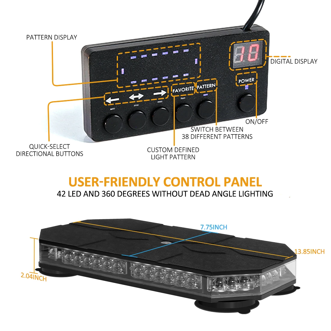 Car Warning Lamp 42 LED Roof T - Touch Dimmer Lamp 리뷰 및 가격