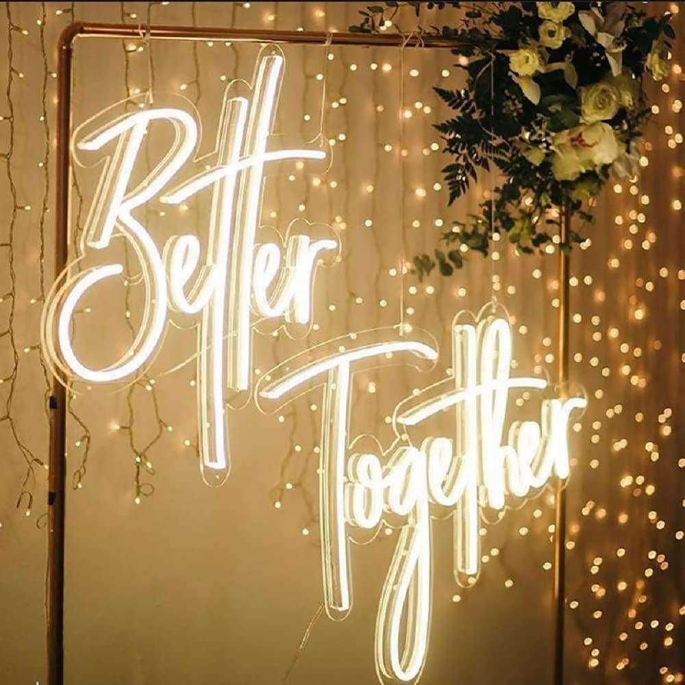 Better Together Neon Sign USB  - Lighting Decor For Wedding 리뷰 및 가격