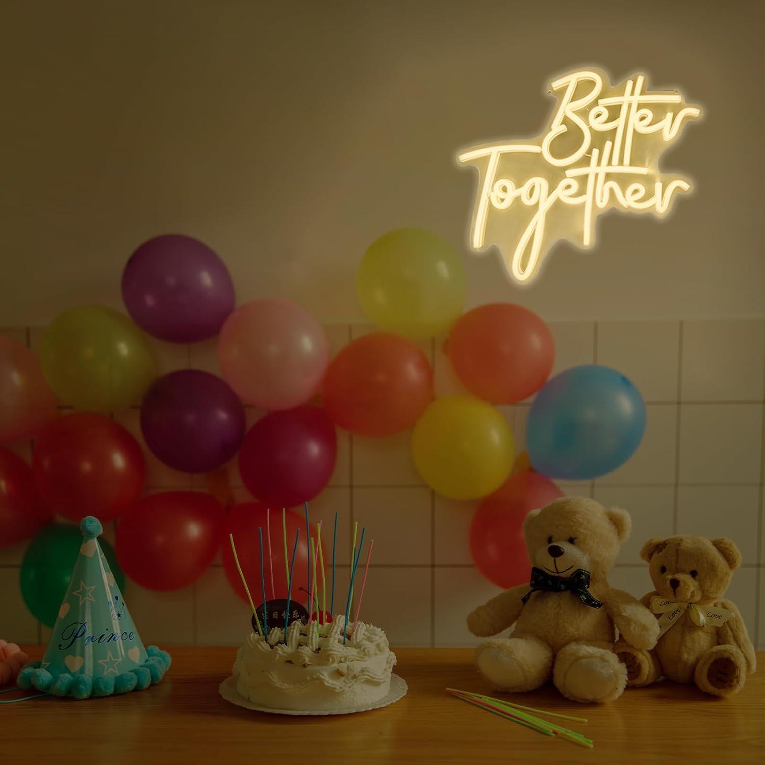 Better Together Neon Sign USB  - Lighting Decor For Wedding 리뷰 및 가격