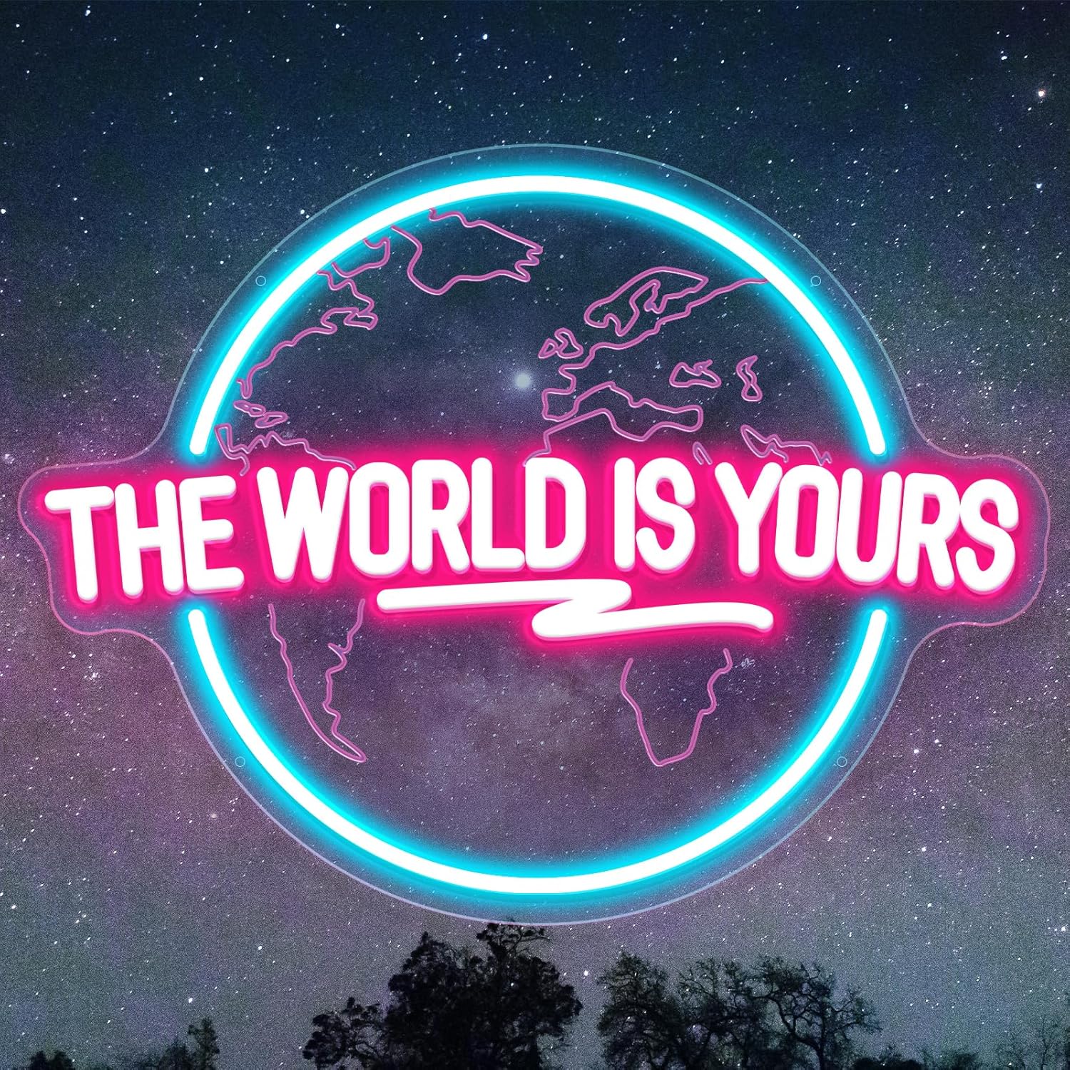 The World Is Yours Neon Sign C - Lighting World Decor 리뷰 및 가격