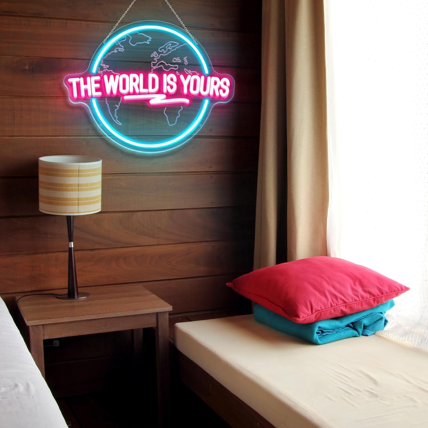 The World Is Yours Neon Sign C - Lighting World Decor 리뷰 및 가격