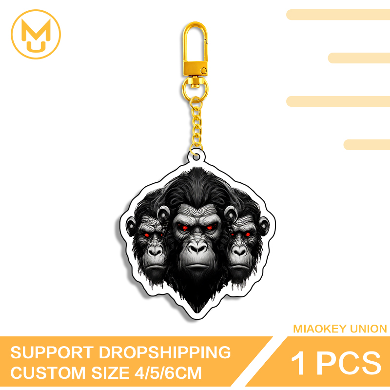 Three Chimpanzee Heads Keyring - Union Lighting & Decor Collabs 리뷰 및 가격
