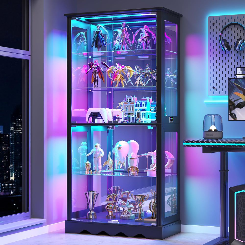 Display Cabinet with Glass Doo - Lighting & Home Decor Studio 리뷰 및 가격