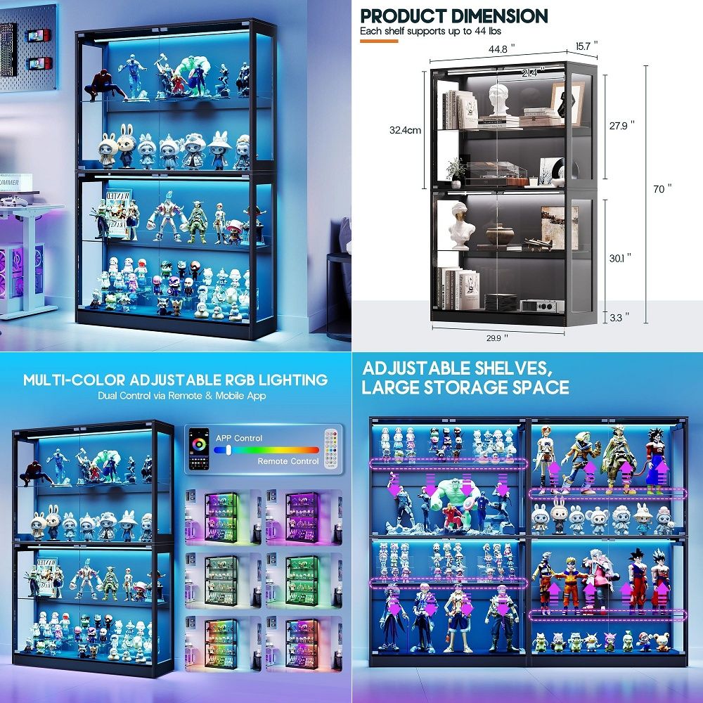 Cabinet with LED Light Strips, - Lighting & Home Decor Studio 리뷰 및 가격