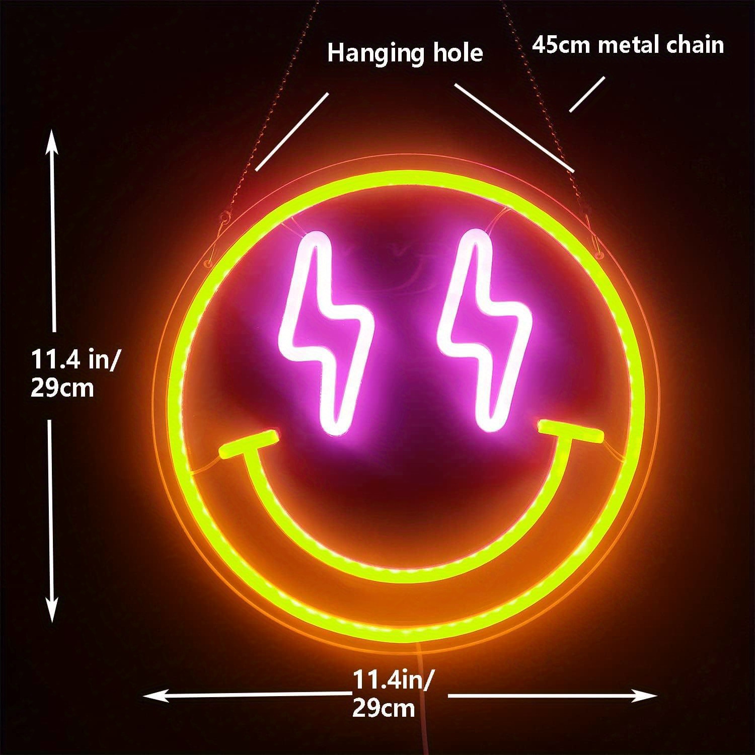 Smile Face LED Neon Sign Light - Bedroom Lighting Decor Ideas 리뷰 및 가격