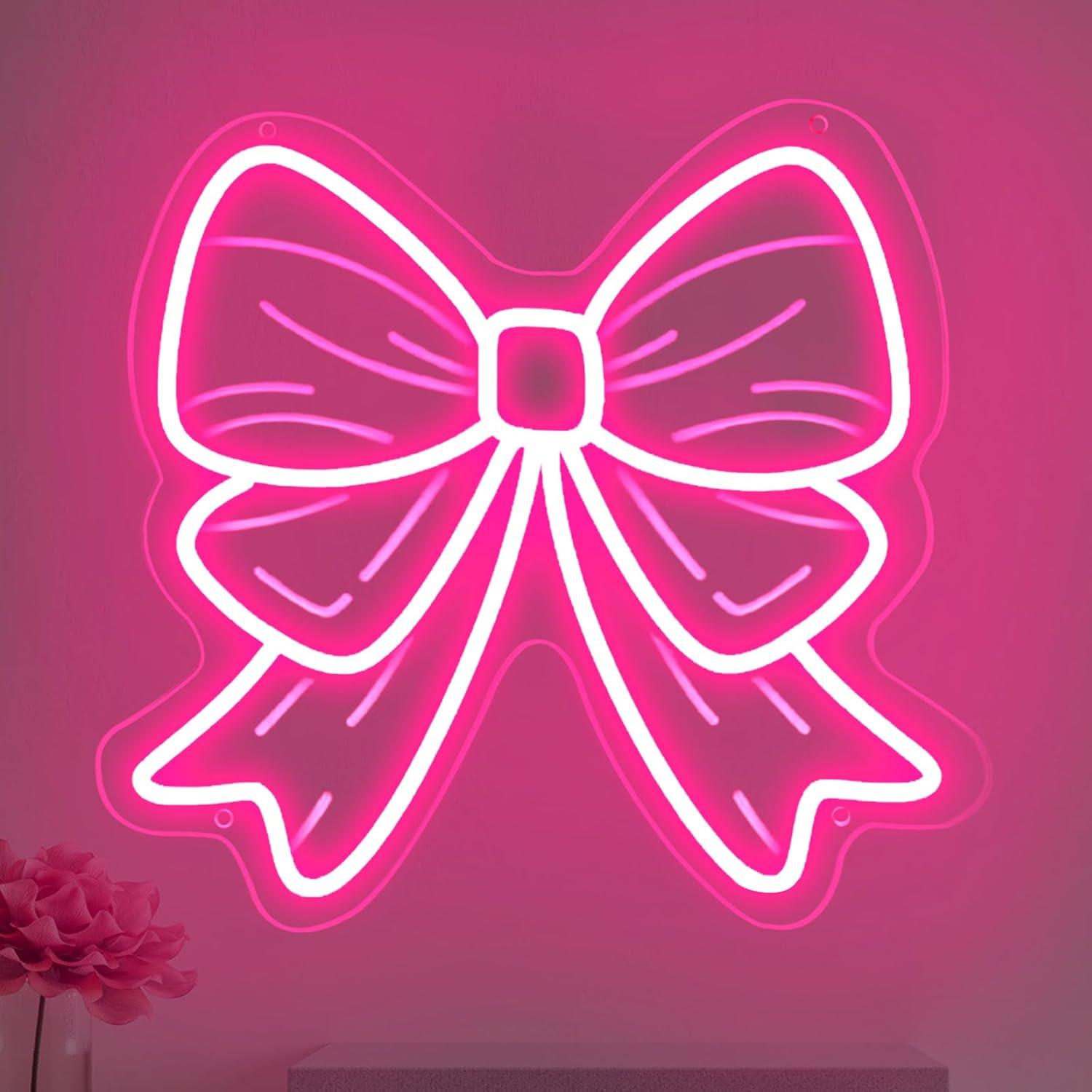Bow Neon Signs USB Dimmable LE - Elegant Decor & Lighting Llc 리뷰 및 가격