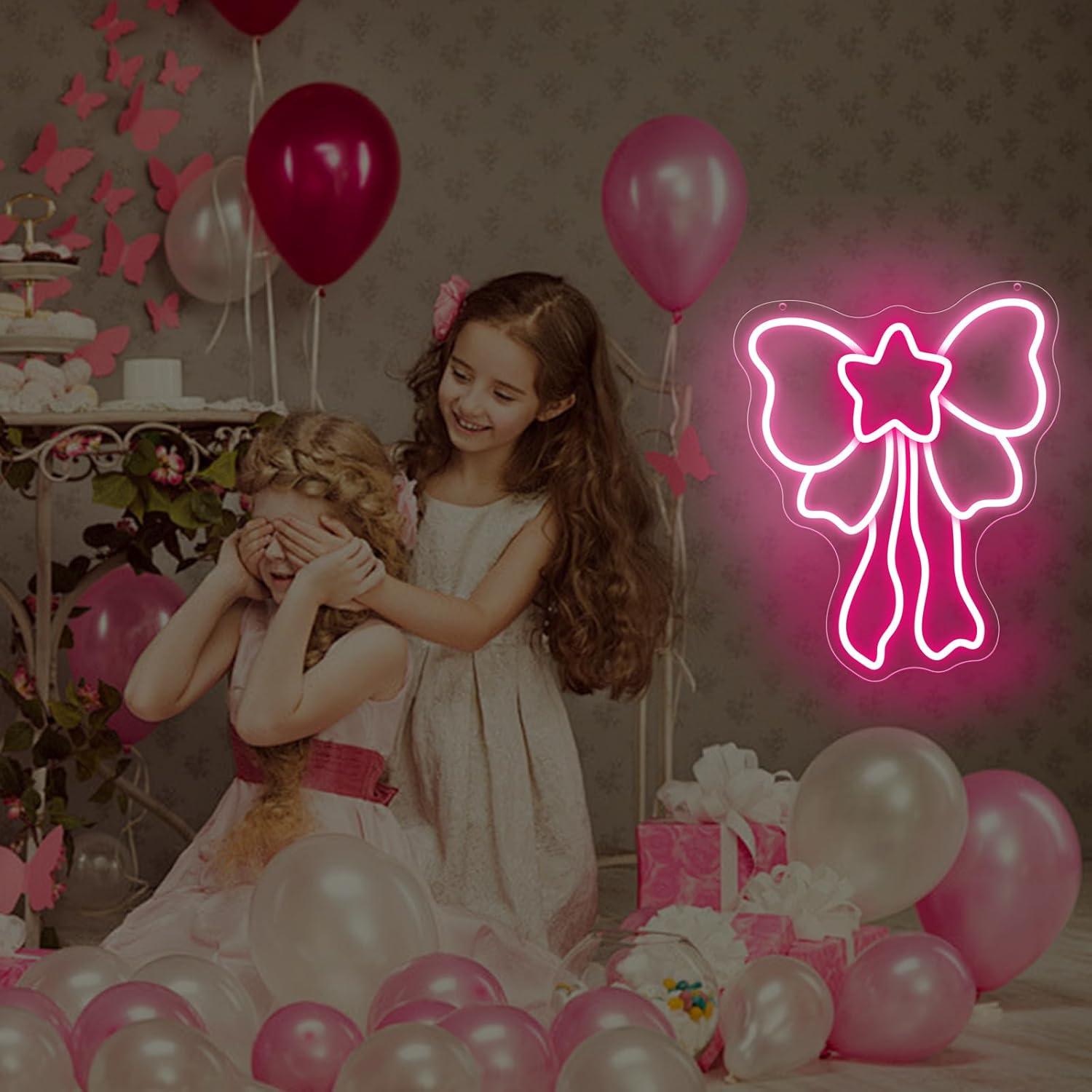 Bow Neon Signs USB Dimmable LE - Elegant Decor & Lighting Llc 리뷰 및 가격