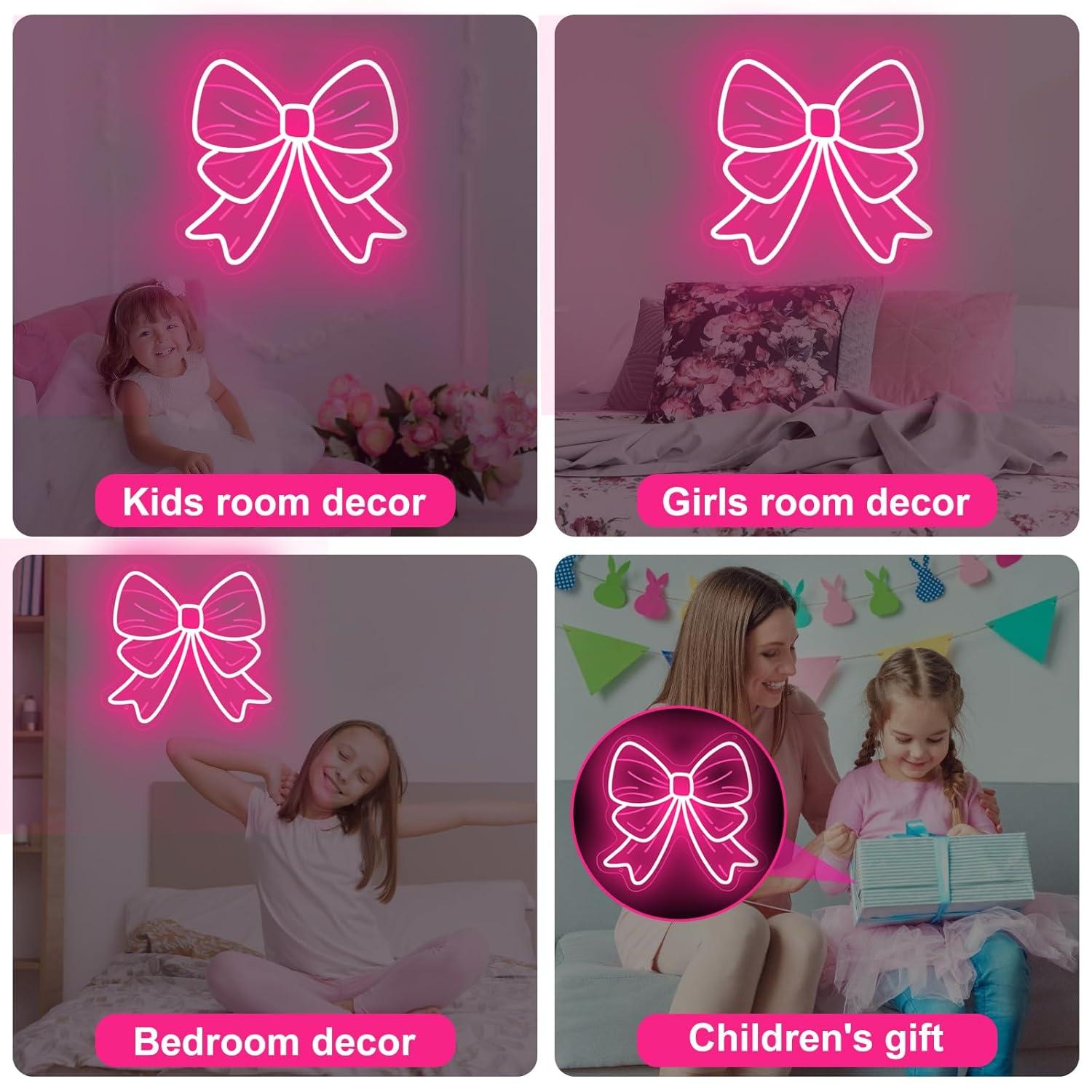 Bow Neon Signs USB Dimmable LE - Elegant Decor & Lighting Llc 리뷰 및 가격