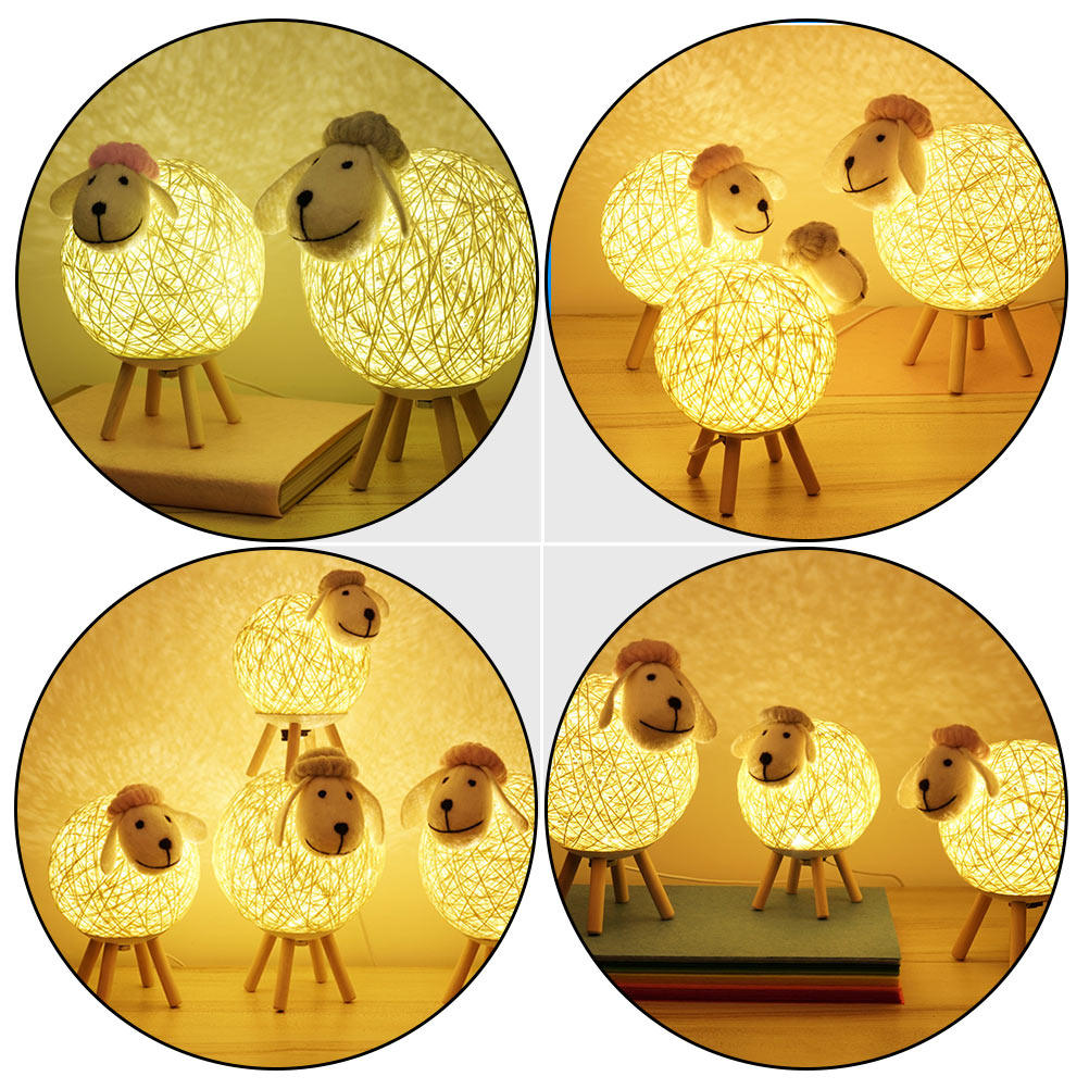 LED Sheep Night Light Rattan W - Bedroom Lighting Decor Ideas 리뷰 및 가격