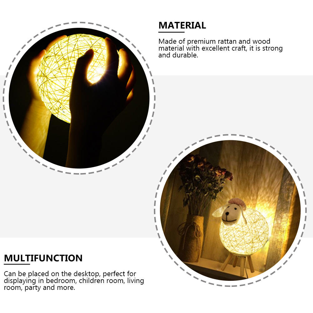 LED Sheep Night Light Rattan W - Bedroom Lighting Decor Ideas 리뷰 및 가격