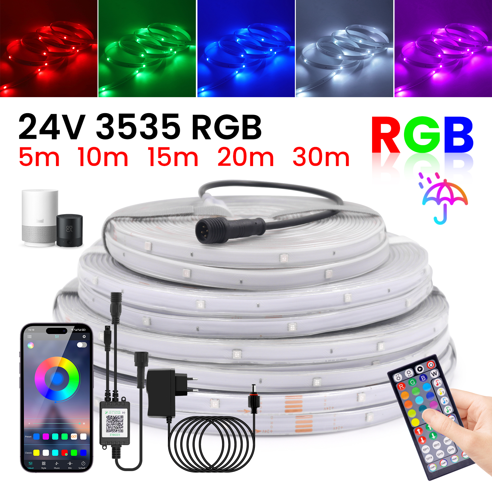 24V RGB LED Strip 5m 10m 20m 6 - Decor Lighting Uk 리뷰 및 가격