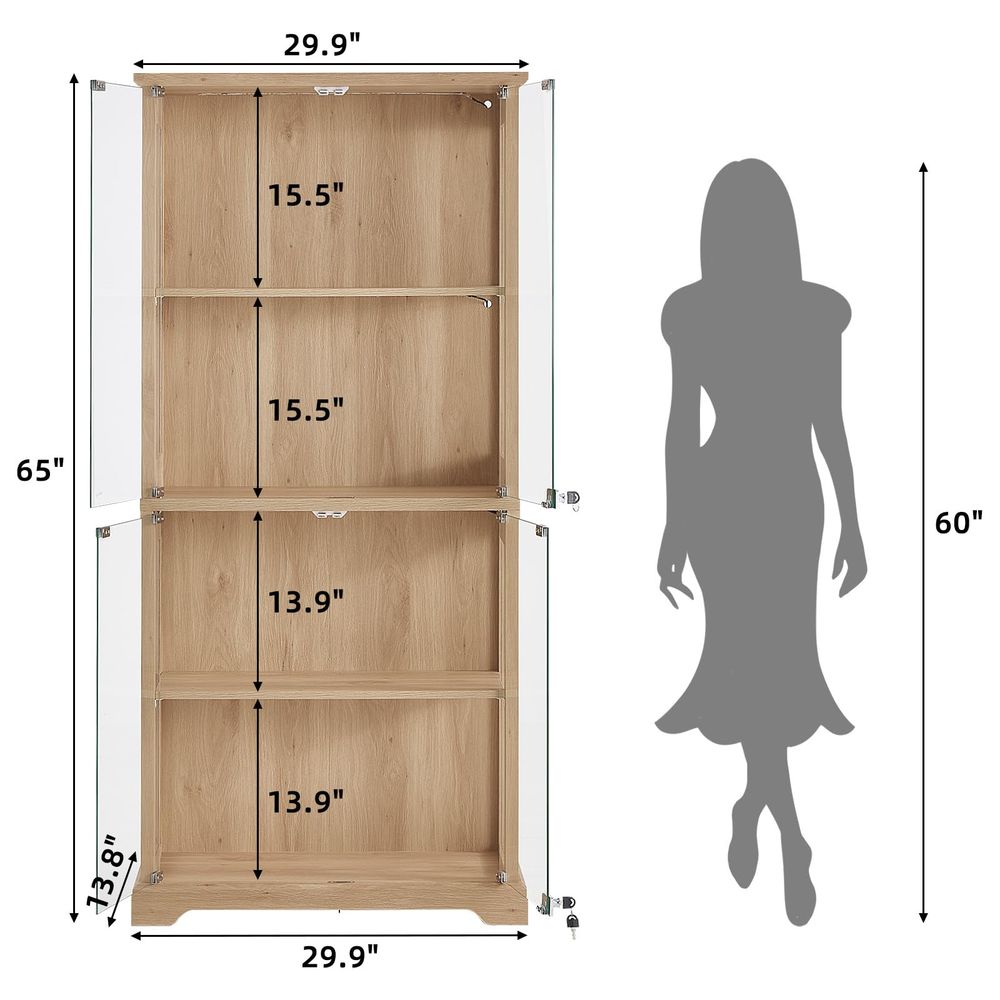 Farmhouse Glass Display Cabine - Lighting & Home Decor Studio 리뷰 및 가격
