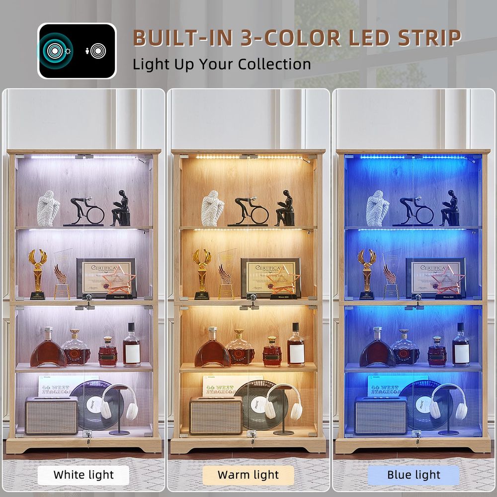 Farmhouse Glass Display Cabine - Lighting & Home Decor Studio 리뷰 및 가격