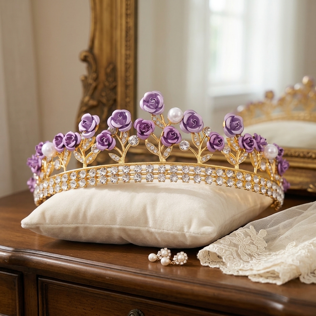 Baroque Ceramic Bridal Crown R - Elegant Decor & Lighting Llc 리뷰 및 가격