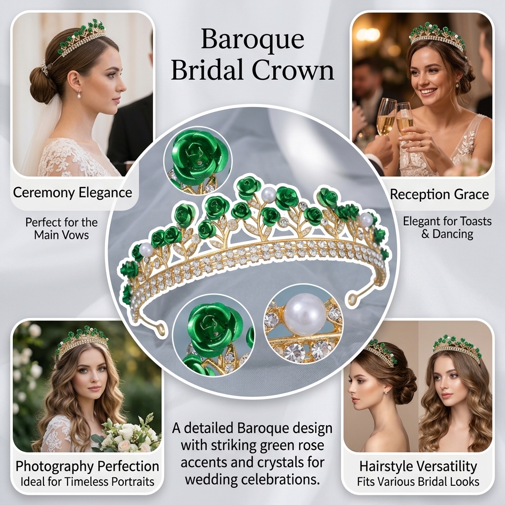 Baroque Ceramic Bridal Crown R - Elegant Decor & Lighting Llc 리뷰 및 가격