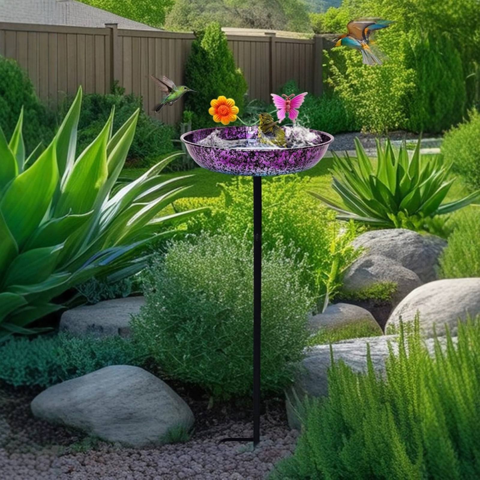 Metal Bird Bath Long-Lasting R - Elegant Decor & Lighting Llc 리뷰 및 가격