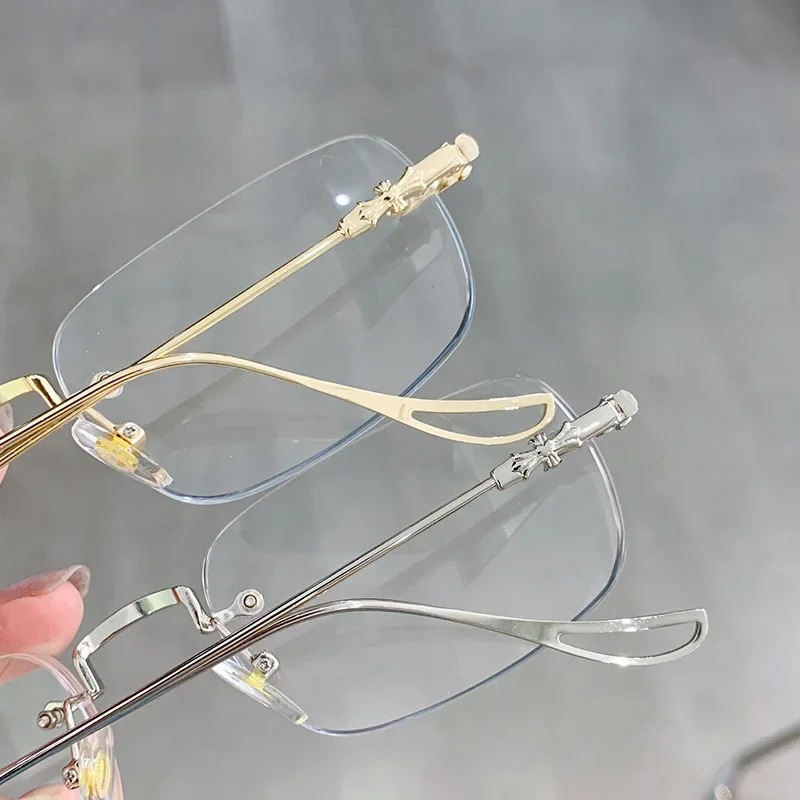 Square Rimless Eyeglasses Wome - Lighting Jockey 리뷰 및 가격