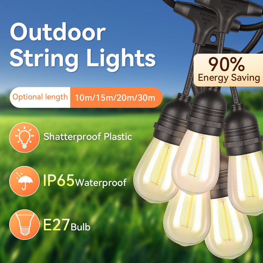 E27 Outdoor String Lights LED  - Decor Lighting Uk 리뷰 및 가격